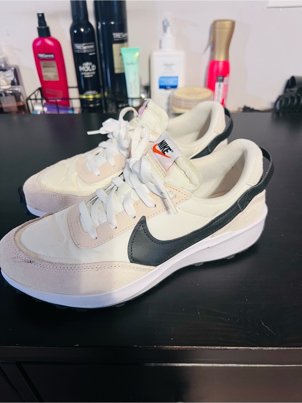 Nike Women’s Cream & Black Low-Top Sneakers